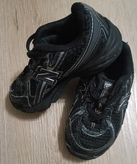 New Balance 740 Sneakers Stretch Laces Toddler Size US 7 Black Elastic Lace
