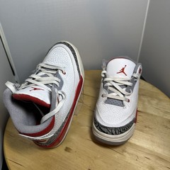 Air Jordan 3 Retro White Fire Red Toddler Kids Size 12C Shoes DM0966-160