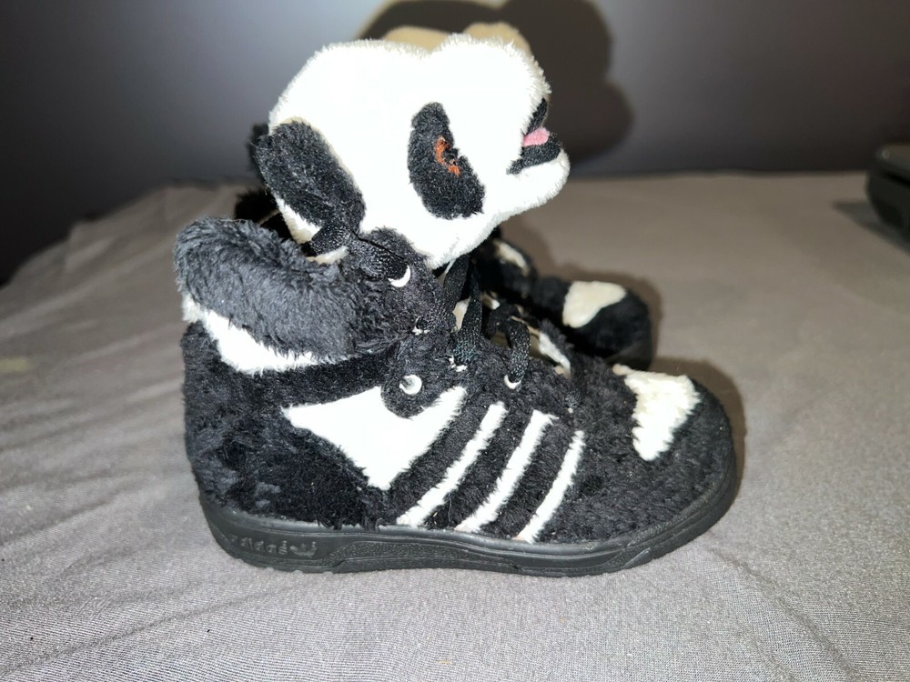 RARE NEW Unworn ADIDAS JEREMY SCOTT PANDA BEAR JS KIDS 7 K TEDDY AUTHENTIC wings