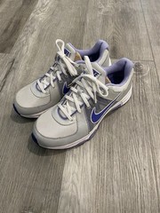 Nike T-Run 5 Silver Purple Cross Training Running Shoes 443988-003 Youth Size 7Y