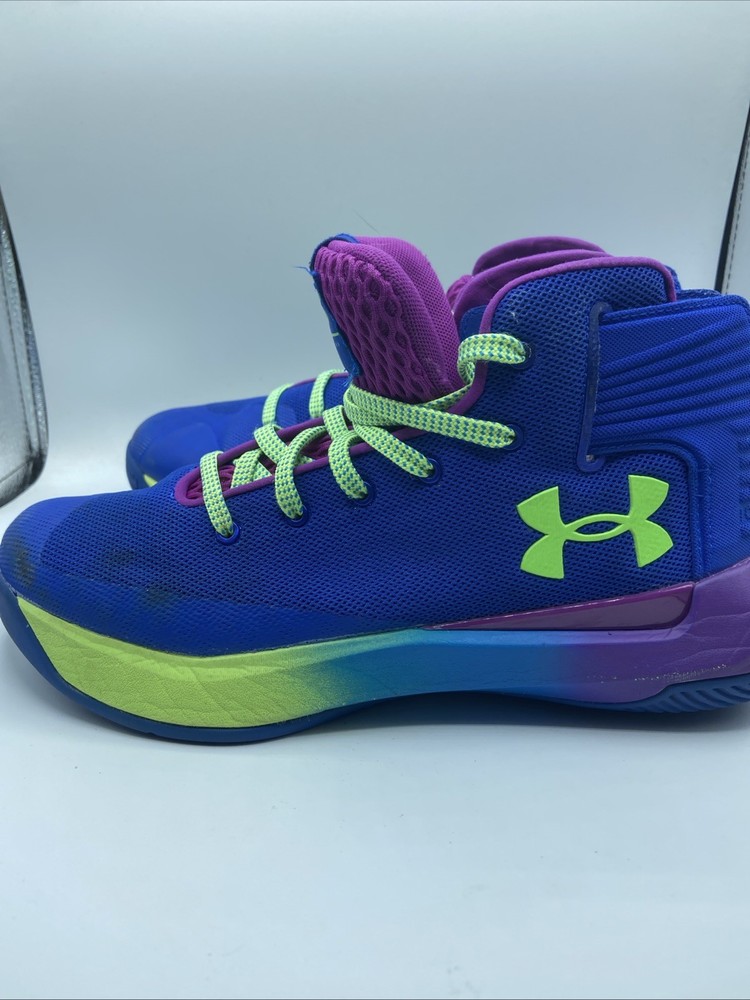 Under Armour 7Y Wardell SC Stephen Curry Sneakers Blue And Green Shoes