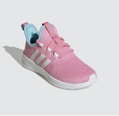Adidas Big Kids Size 2 Cloudfoam Pure 2.0 Running Shoe Pink/White/Blue GY4495