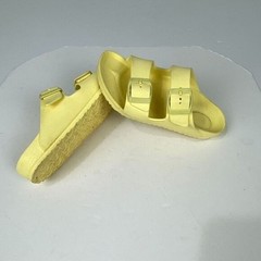 Birkenstock Sandals Youth 34 Arizona Eva Slip On Buckle Strap Slide Yellow Flats