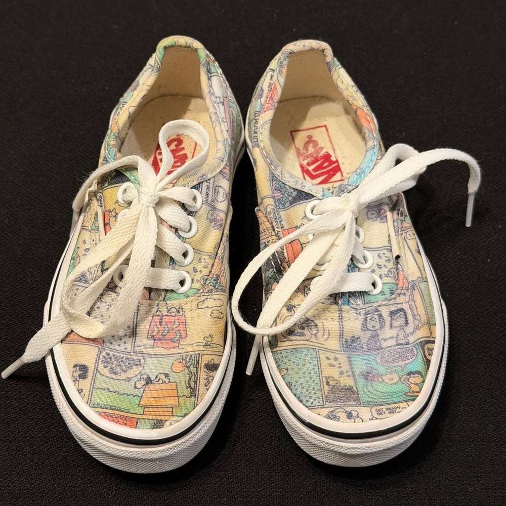 Vans x Peanuts Authentic ‚Comics‘ Snoopy 2017 Sneakers Little Kids sz 11.5