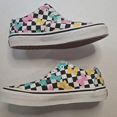 Vans Off the Wall Butterfly Checked Pattern 721356 Missy Shoes Size 1.5