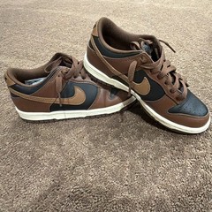 Nike Dunk Low Unisex Kids 4Y Brown/Black Leather Colorblock Low Top Sneaker