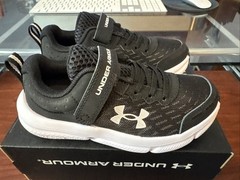 Under Armour Kids UA BPS Assert 10 AC Black/White Running Shoes (3026183-001)