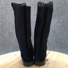 Michael Kors Boots Youth 2 Emma Lily Tall Knee-High Navy Blue Casual Block Heels