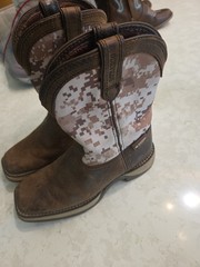 Durango Square Toe Boots Desert Digital Camo DBT0208C Sz 2M Western Kids