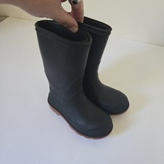 Black Rubber Rain Boots Toddler 7-8 Unisex Puddle Jump Black