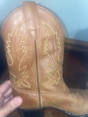 Old West Leather Narrow J Toe Boot Kid’s Size 2D Made in India Leather upper