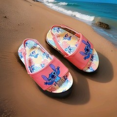 Disney Store Stitch Slides Lilo And Stitch Kids Sandals Toddler 7/8 Size