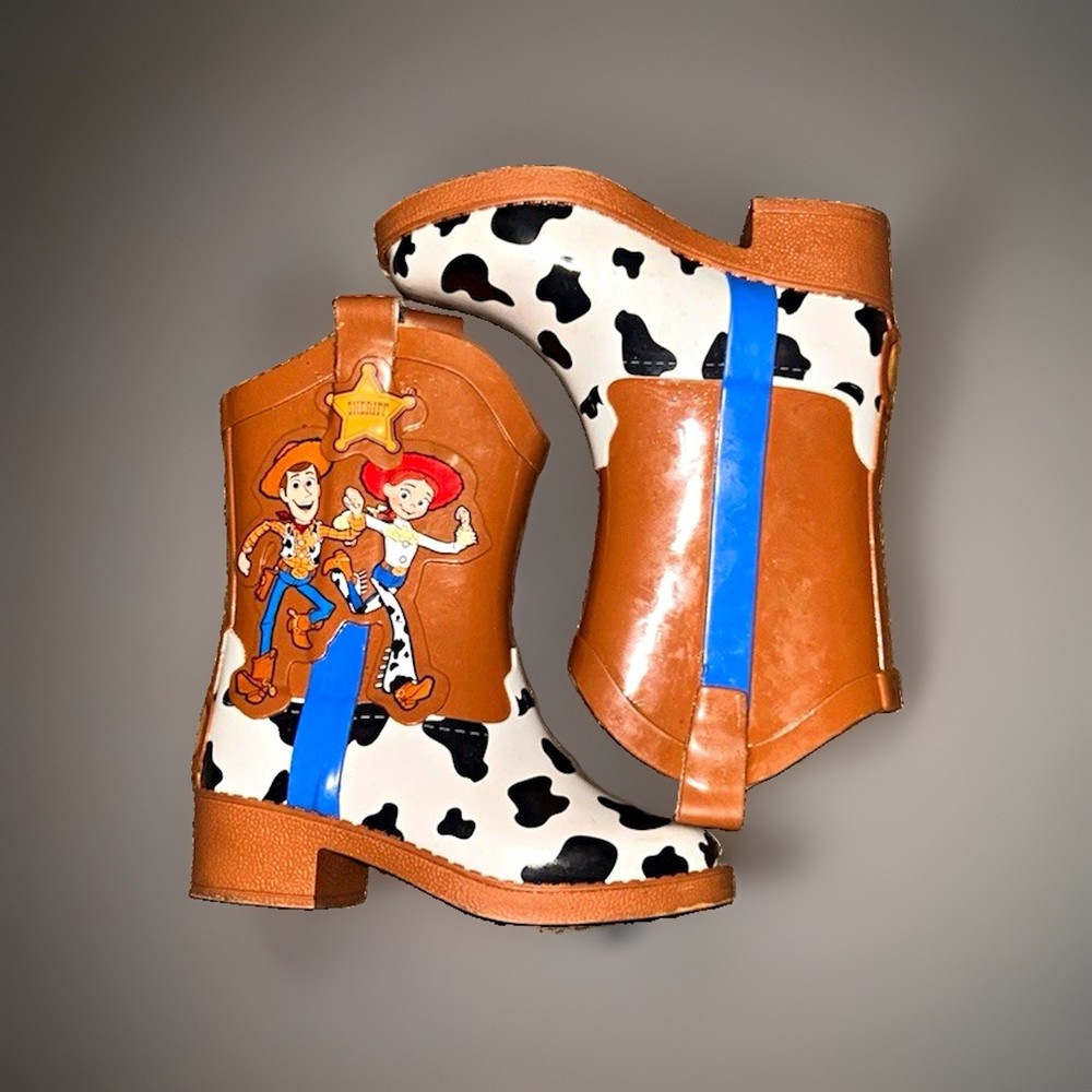 Disney Toy Story Toddler Rain Boots Woody Jessie Cowboy Size 5C Discontinued