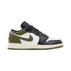 Jordan 1 Low ‚Black Toe Medium Olive‘ GS Size 6.5Y 553560-092 New