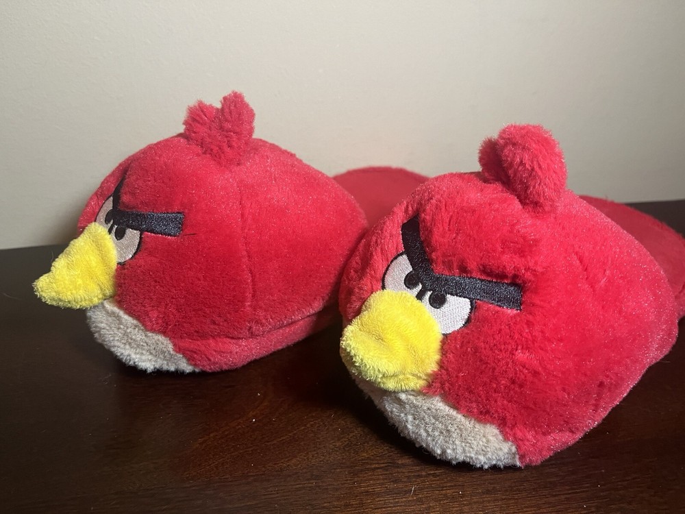 Angry Birds Red Bird Plush Slippers 2011 Size Small Kids 2-3 Collection