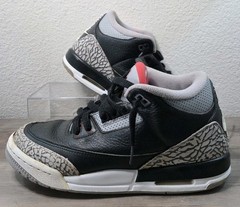 Nike Air Jordan 3 Retro OG Black Cement 2017 GS 7Y 854261-001 Nike Air Heel Tab