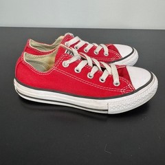 Converse Chuck Taylor All Star Low Top Red Canvas Shoes Youth 12