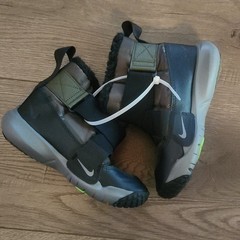 Nike DD0304-300 Snow Boot Gray Black Green Unisex Kids 11C Synthetic