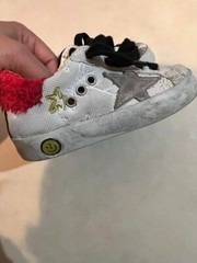 GOLDEN GOOSE GGDB SUPERSTAR White Mesh EU:22 US:6 Kids Sneakers