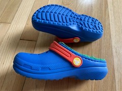 Crocs Classic Lined Clogs Shoes Kids Blue Blue/Green/Orange Size C12