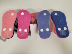 (Mismatched Color): 2 Pair Roxy Kids Pink/Blue Flip Flop Sandals Toddler Size 6