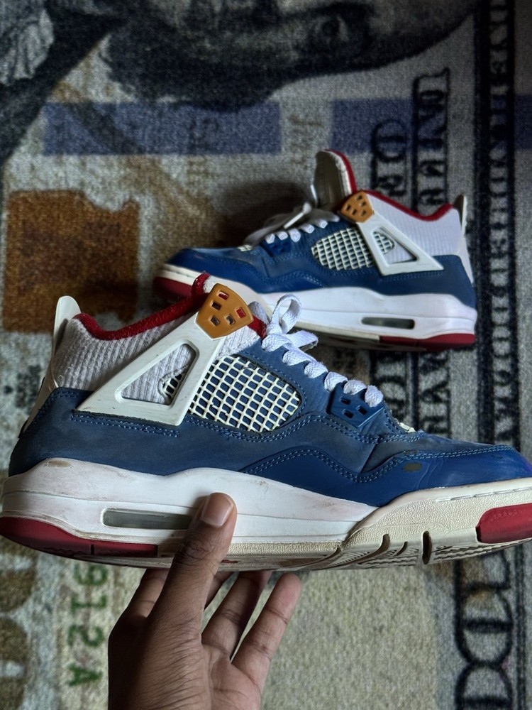 Jordan Air Jordan 4 Retro GS Colorblock Blue/White/Red/Yellow 6.5Y DR6952-400