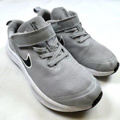 Nike Star Runner Shoes Youth Size 1Y Gray Hook Loop Running Sneakers DA2777-005