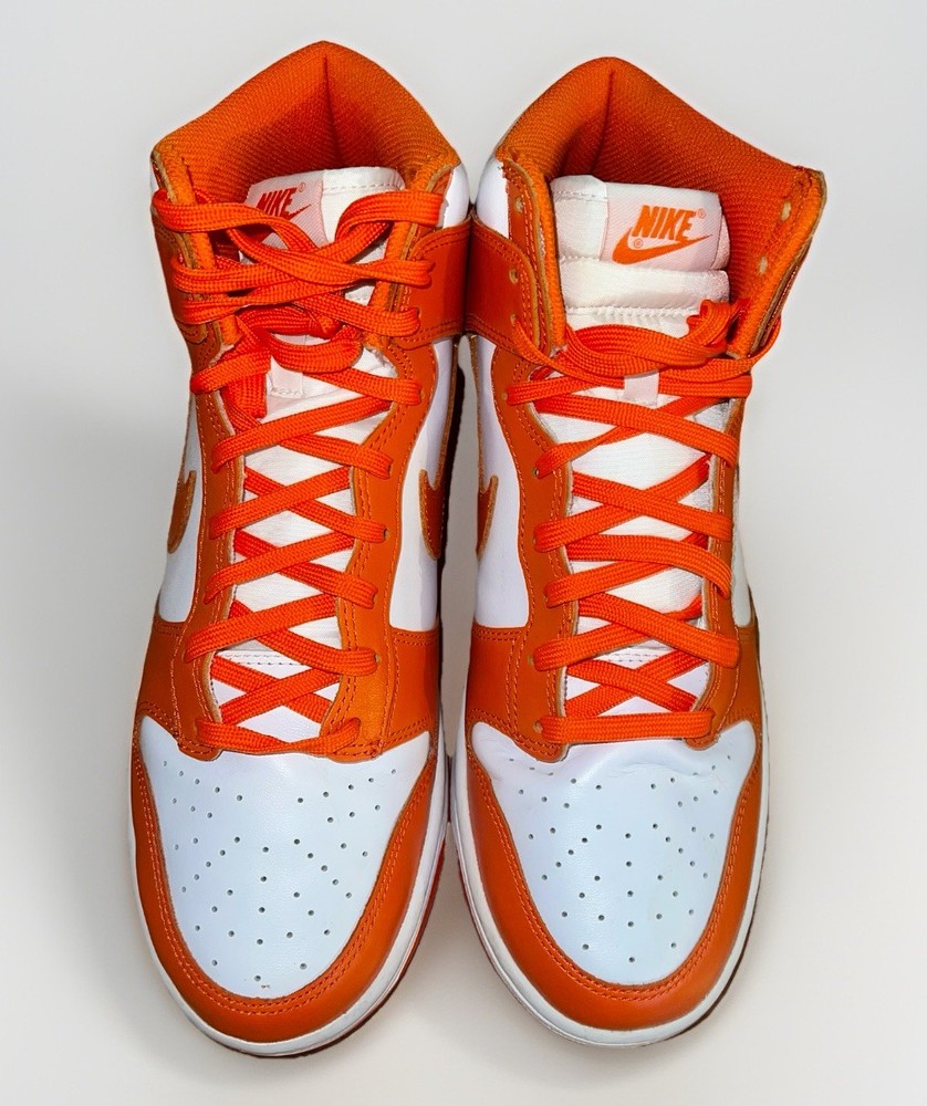 Nike Dunk SP High Syracuse Size 10 WHITE/ORANGE BLAZE-WHITE