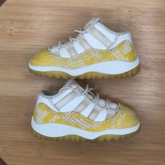 Air Jordan 11 Low Snake Yellow Python (TD) Size 6C