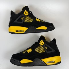 Jordan 4 Retro Thunder 2023 GS Black White Tour Yellow 408452-017 Size 6Y