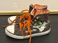 Converse Dr. Seuss green eggs & ham HTF EUC size 2 big kids