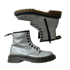 Dr. Martens 1460 Glitter J Silver Sparkle Combat Boots Kids US 12 AW004