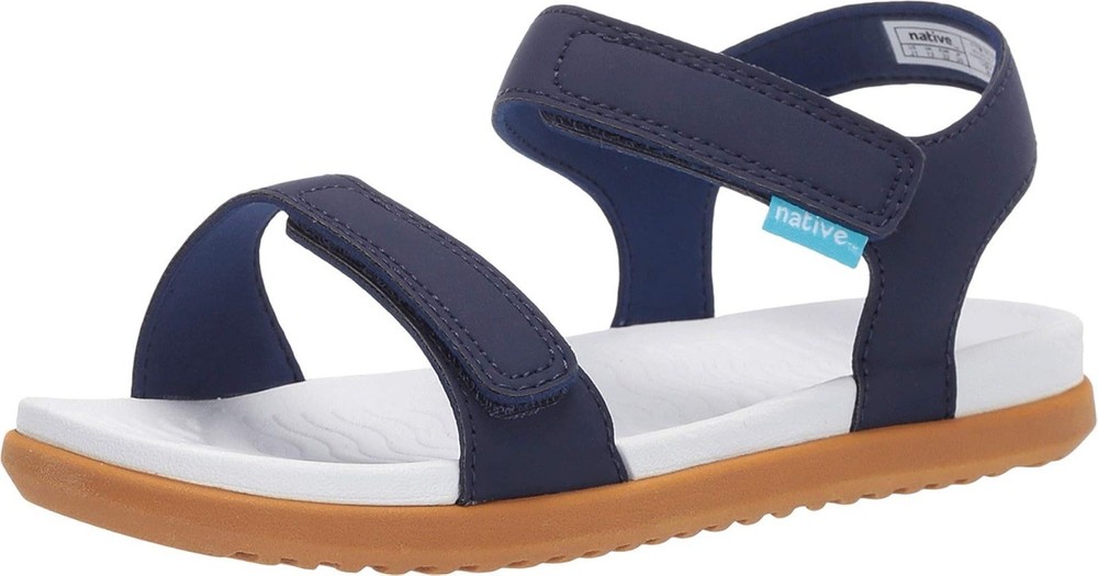 NATIVE UNISEX CHARLEY REGETTA BLUE/WHITE/BROWN SANDALS SIZE C6