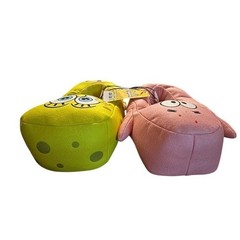 Nickelodeon Spongebob Patrick Star Youth Slippers Plush Cuddle Size 13-1