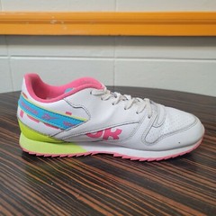 Reebok Classic Size 5.5 Leather Ripple ATI Retro 80s Neon White/Pink/Yellow