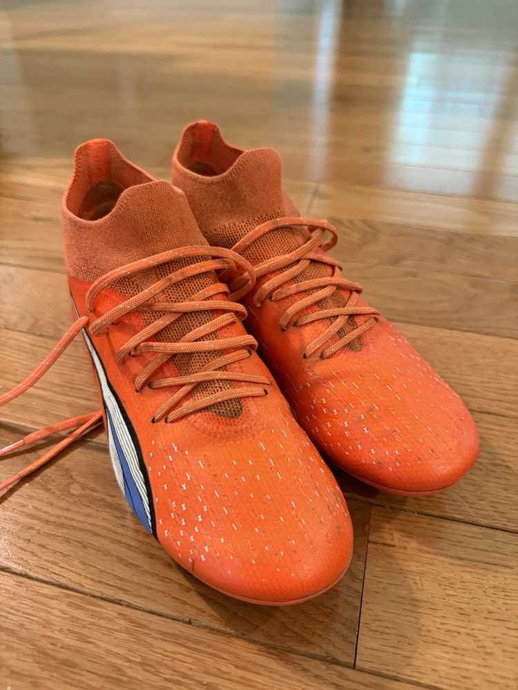 PUMA Future Pro Performance Football Cleats Orange US Youth 4.5 Medium (D, M)