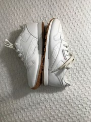 REEBOK Classic Leather Shoes Grade School Boys V69622 WHITE/GUM Size 13