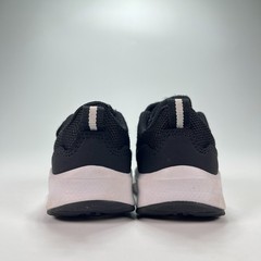 Athletic Works Black White Mesh Jogger Hook & Loop Strap Sneakers Kids Size 3