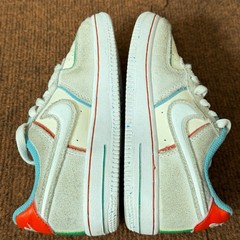 Nike Air Force 1 Low Kids Sneakers Multi-Color Suede Leather FQ8351-110 12.5C
