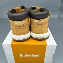 Timberland Toddle Tracks Hook Loop Wheat Nubuck Leather Boots Toddler Size 5 New