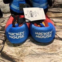 Disney Mickey Mouse Character Non Slip Slipper Sock Cuff Kids Size 9/10 NWT