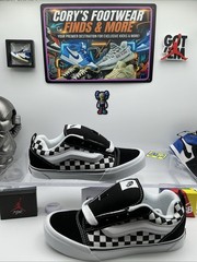 Vans Knu Skool Checkerboard Juniors Sneakers Skate Shoes US 5 Black White