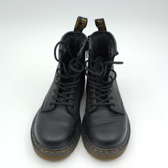 Dr Martens Combat Boots Kids Size US 13 Black Leather AirWair Side Zip 1460J