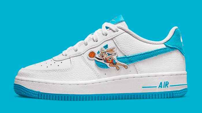 Nike Air Force 1 Low GS Spacejam Hare White Blue DM3353-100 sz 6Y = 7.5 Women’s