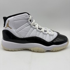 Jordan 11 Retro DMP Gratitude White Black Gold Sneakers Size 5.5Y GS 378038-170