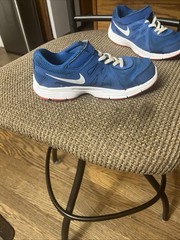 Nike Revolution 2 Size 3Y Unisex Sneakers Blue White Youth Preowned