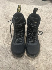 Dr Martens Combs Tech J Kids Black Boot US 1 Zip Lace Doc Martens Youth School