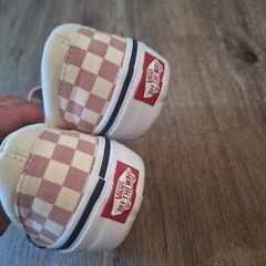 Youth Vans Light Pink/white Checkered Canvas Slip On Sneakers Size 3.5 TubAG