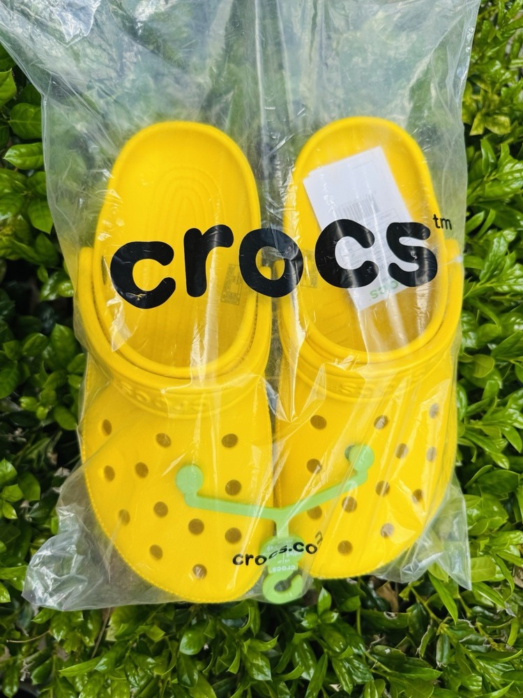 🔥 Crocs Classic Clog – Yellow- J3 Brand New Fast Shipping ⭐️🔅