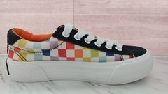 Mudd Kids Checkerboard Rainbow Skater Sneaker Size 1